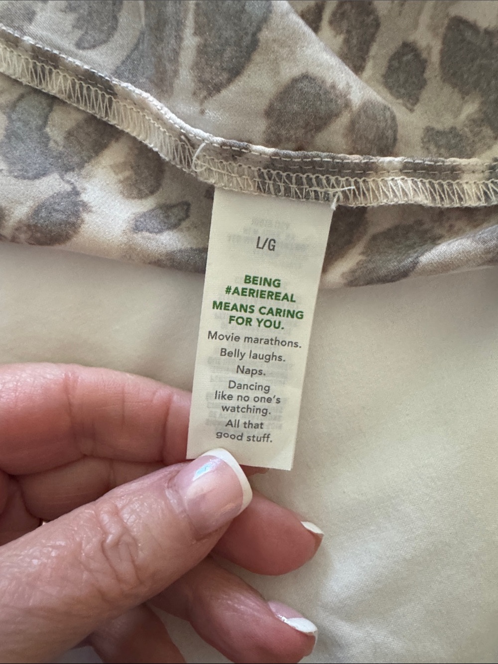 aerie Leopard Print Lace-Trim Slip - Beige & Brown - Picture 7 of 12